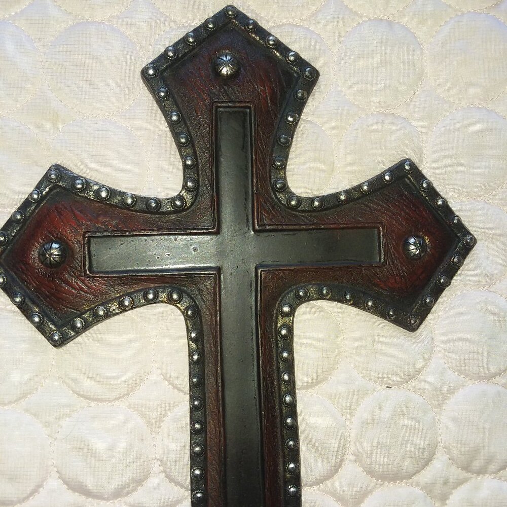 Chrome Hearts-style Studded  Cross Wall Art